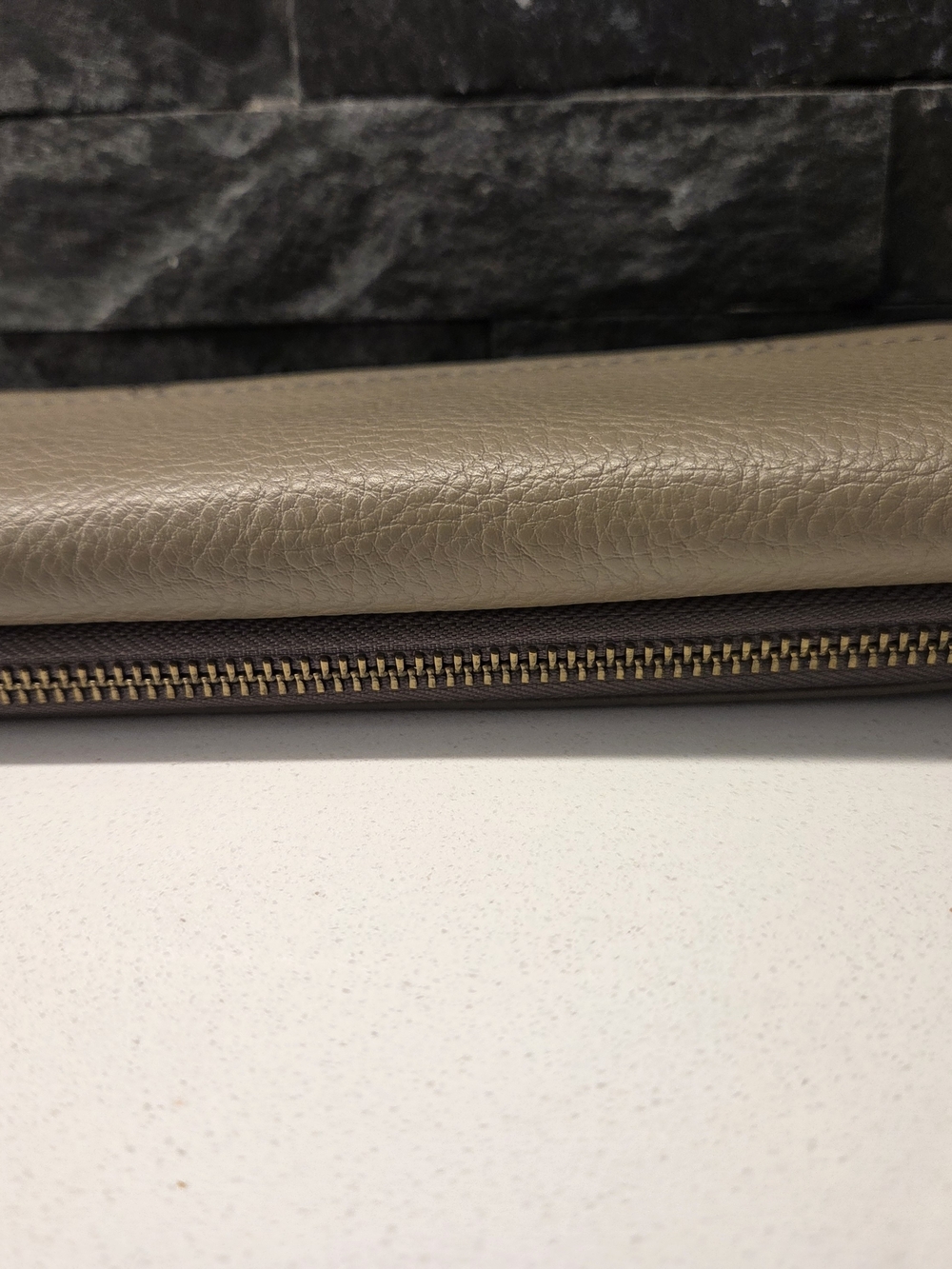 Fossil Taupe Pebbled Leather Wallet Clutch - Picture 11 of 12